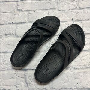 CROCS Women's Black Strappy Sandals